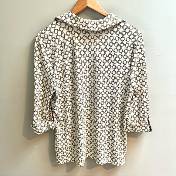 Charter Club equestrian print Patterned Button-Up Shirt L - Picture 4 of 5